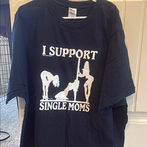 Gildan Black Short Sleeve Tee with Bold Graphic